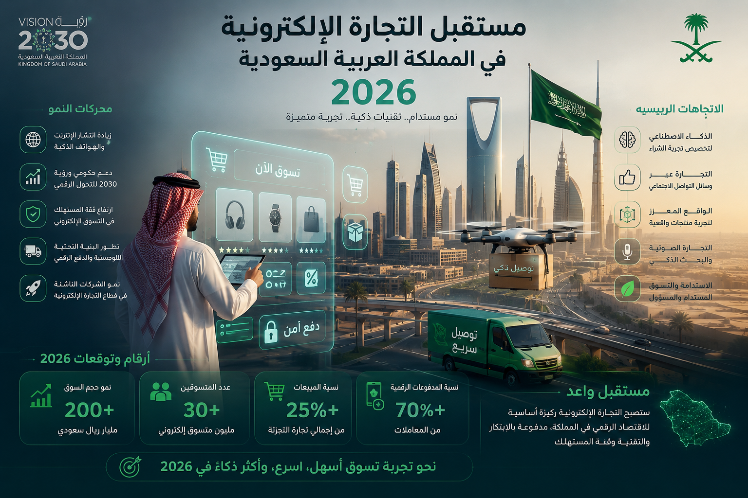 مستقبل التجارة الإلكترونية في المملكة العربية السعودية عام 2026